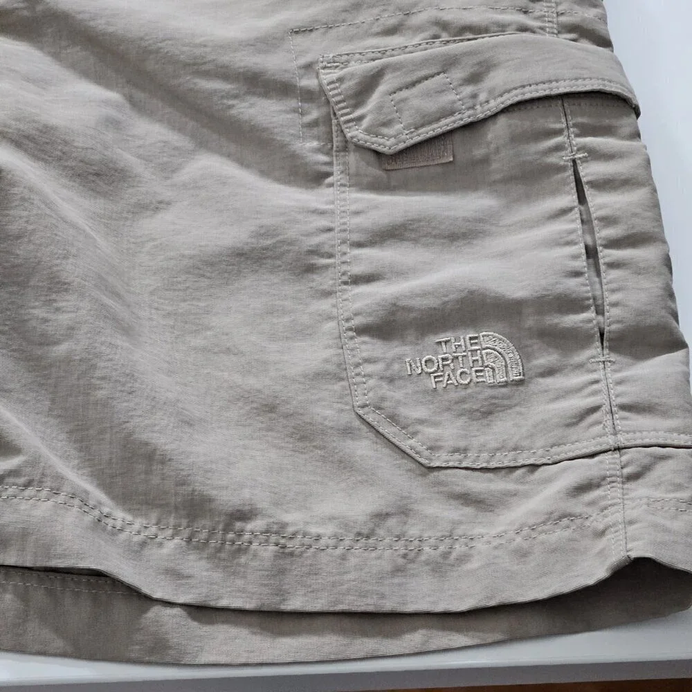 The North Face Shorts Mens XL Beige Cargo Utility Nylon Pockets Outdoor Gorpcore